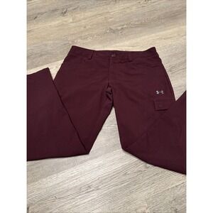 Under Armour women's pants burgundy size 14 Side Pockets 31 In Seam